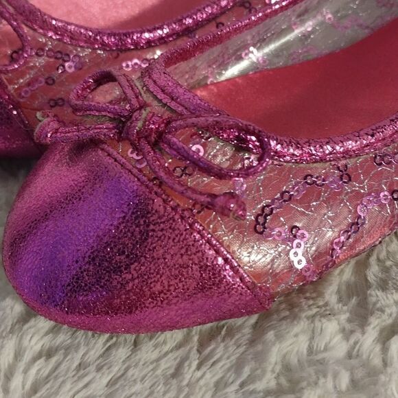 Karyn's Pink Clear Sequined Flats - Picture 7 of 8